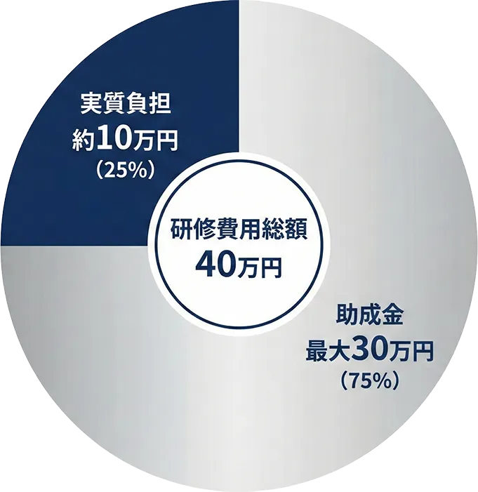 人財開発支援助成金 補助率グラフ